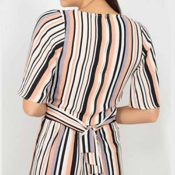 Matching Set sz L - Tied Back Crop Top w High Waist Crop Pant - Picture 4 of 9